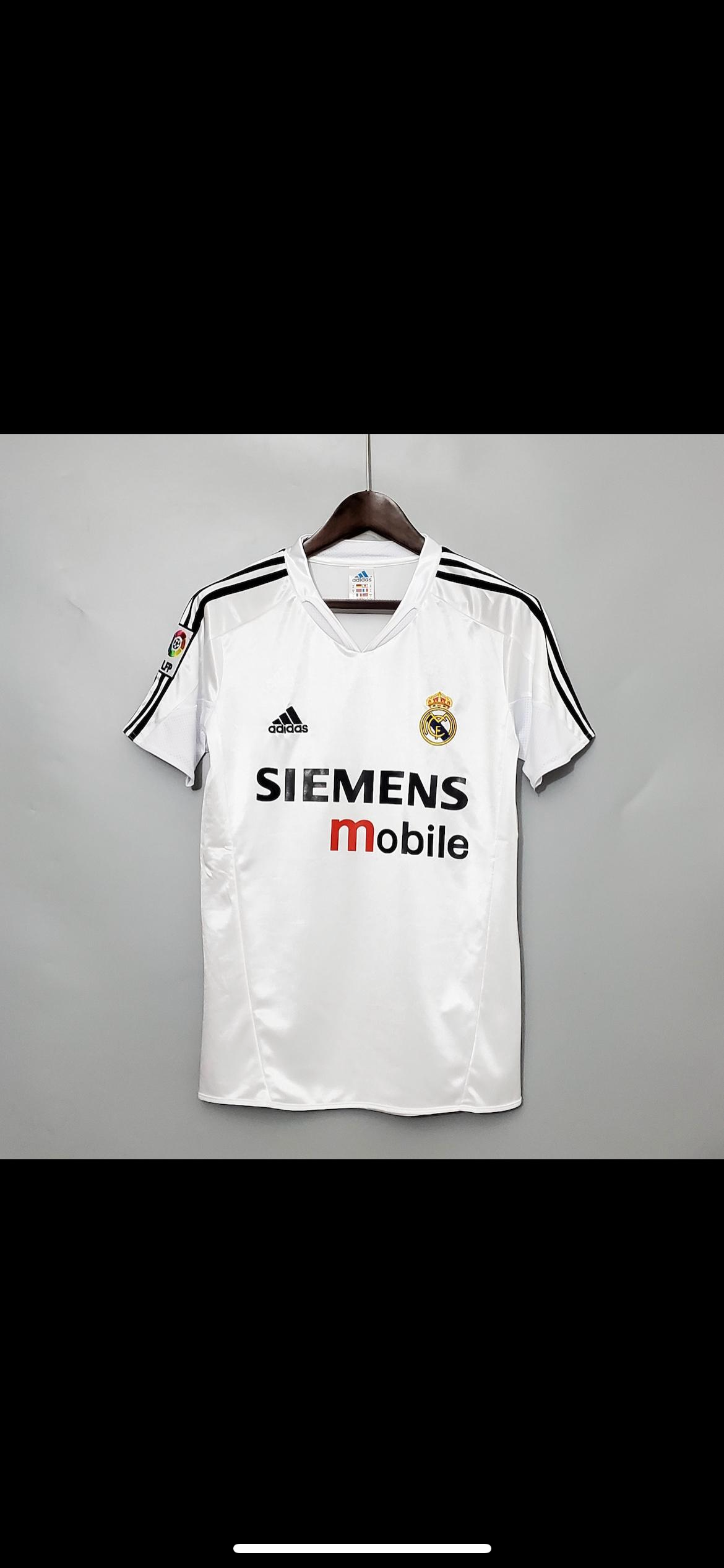 Real Madrid Home Jersey Soccer 04-05 Siemens Adidas